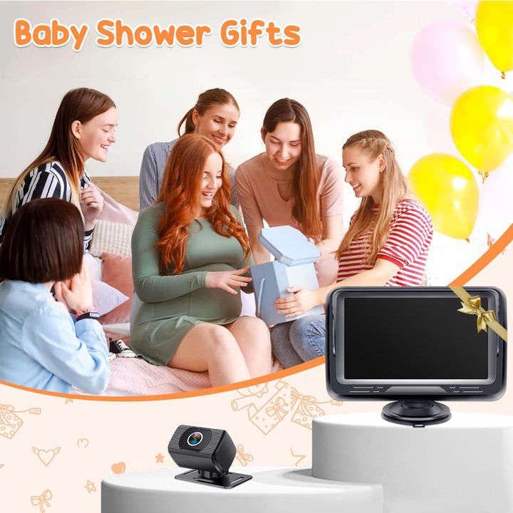 Baby Car Camera HD 1080P - Rear-Facing Infant Monitor with Night Vision Car Camera for Baby 150° Wide-Angle Lens Anti-Glare Screen Easy Install 360° Adjustable Display