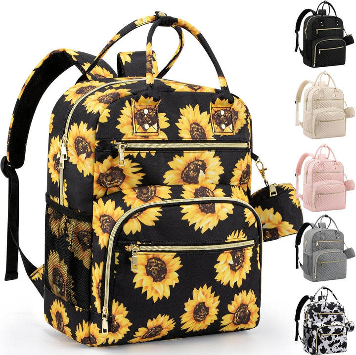 Diaper Bag Backpack,Baby Essentials Diapers Bag with Pacifier Case,Multipurpose Stylish Large Capacity Travel Backpack for Baby Girl/Boy(M-Black)