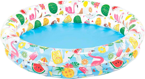 Inflatable Stars Kiddie 2 Ring Circles Swimming Pool (48" X 10") [Assorted Styles]