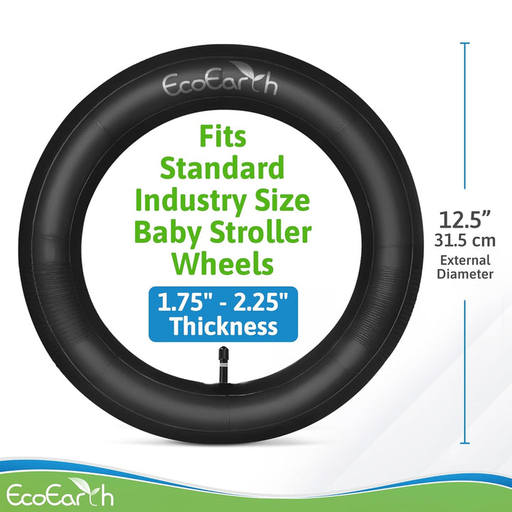 Inner Tube Tire Replacements (2 Pack, 12.5” X 1.75/2.25) for Kids Bike & Jogging Stroller, Compatible W/All Brands: Bob Revolution Flex/Pro/Se/Su, Graco, Go Jogging & More
