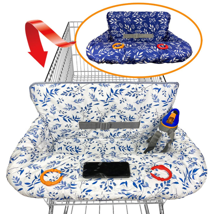 Shopping Cart Cover for Baby Grocery Cart Cover for Baby Boy and Baby Girl, High Chair Cover for Baby and Toddler, Baby Registry Gift - Waterproof - Extra Large - Cotton - Double Sided (Orange)
