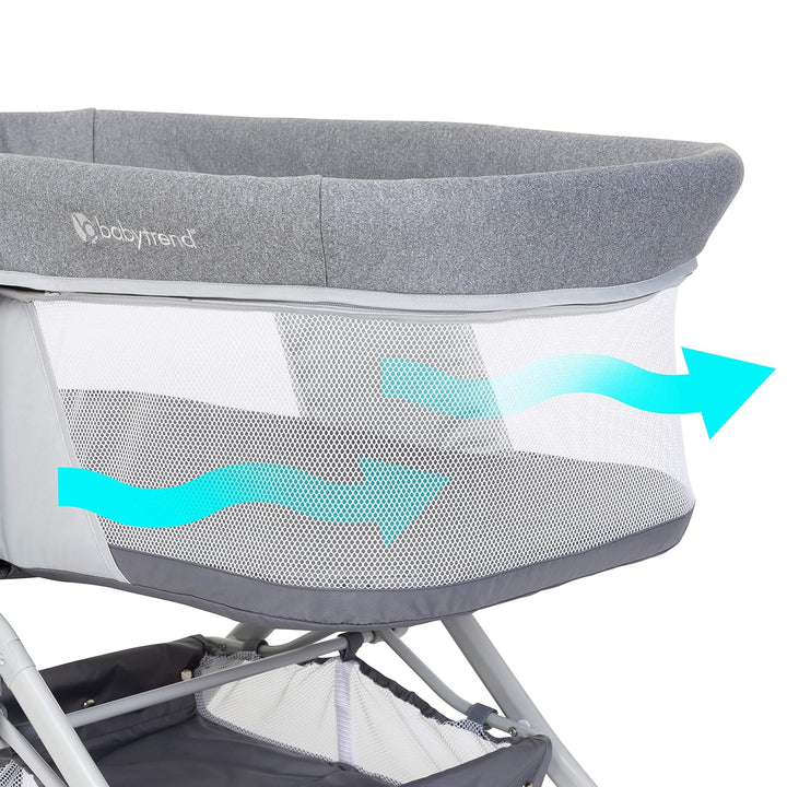 Quick-Fold 2-In-1 Rocking Bassinet, Shadow Stone Gray