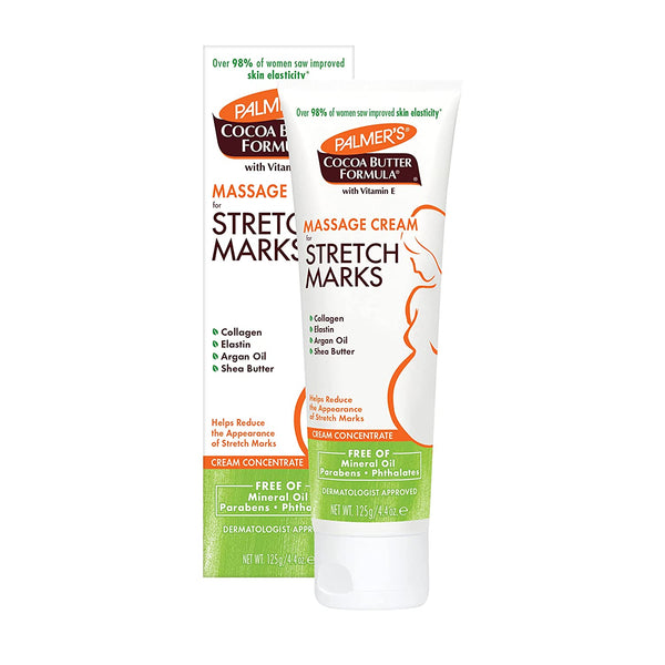 Cocoa Butter Formula Massage Cream for Stretch Marks and Pregnancy Skin Care, 4.4 Ounces (Pack of 2)