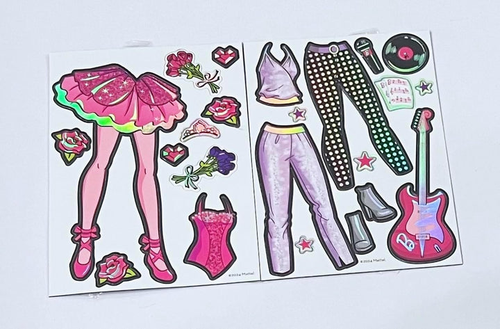 Jumbo Paper Dolls with 2 Paper Dolls with Dolls Stands, 4 Sheets & 2 Sticker Sheet Dress up Dolls over & over Again