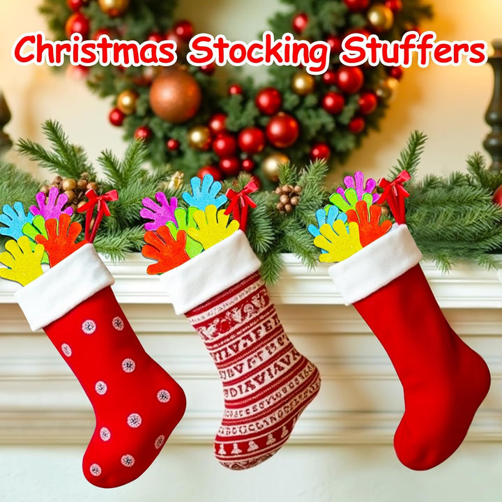 100PCS Glitter Sticky Hands Party Favors for Kids 4-8 8-12 Birthday Supplies Hawaiian Goodie Bag Stuffers Classroom Treasure Box Carnival Prizes Bulk Treat Trinkets Pinata Stuff Mini Stretchy Toys