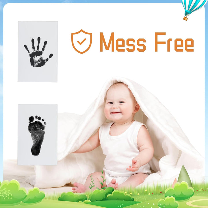 6-Pack Baby Inkless Hand and Footprint Kit, Ink Pad Paw Print Kit for Dogs, Dog Nose Print Kit, Dog Paw Print Kit - Baby Footprint Kit with Clean-Touch, 12 Imprint Cards ( Jet Black )
