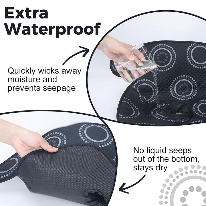 Piddle Pad, Car Seat Potty Training Protector, Baby Waterproof Car Seat Cover with Anti-Slip Backing, Machine Washable Liner for Toddler Carseat, Stroller (Black)