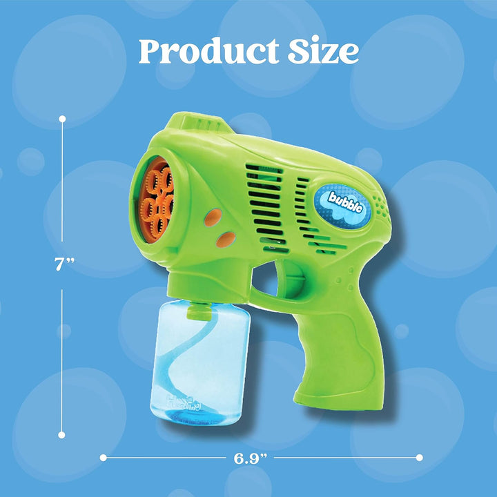 2 Kids Bubble Gun with 2 Bottles Refill Solution, Bubble Machine Gun for Toddlers 1-3 Kids 4-8, Party Favors, Summer Toy, Outdoors, Easter, Birthday Gift