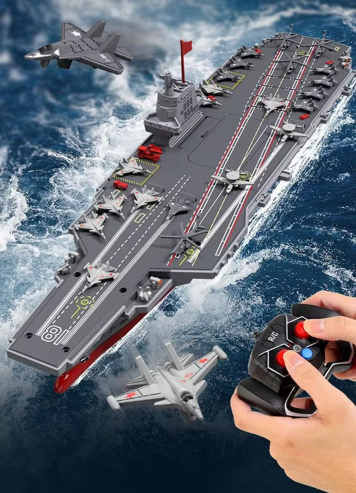 Remote Control Ship Model RC Carrier Ship Model 2.4G Wireless Remote Control Ship Rechargeable Electric Ship Model