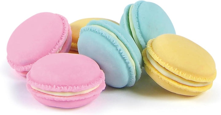 Sweet Mistakes Macaron Erasers, Set of 6, Scented, Fun for School, Home, or Office