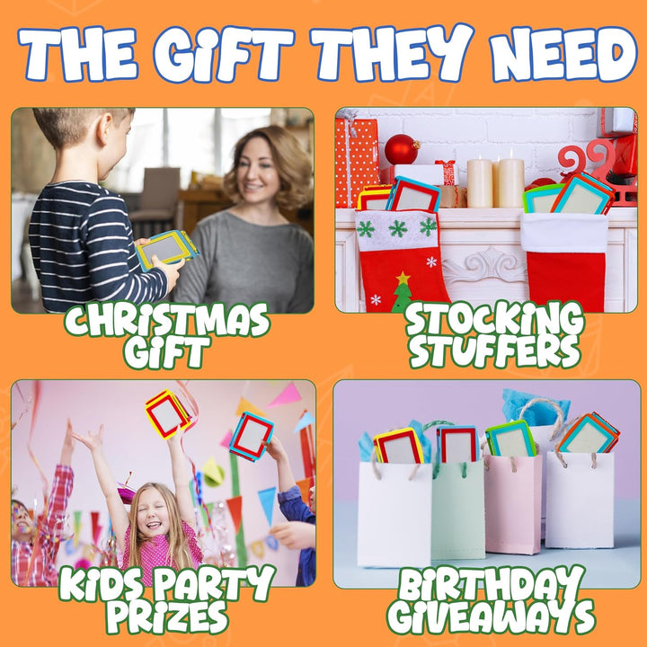 Magnetic Drawing Board for Kids - (Pack of 12) Erasable Doodle Sketch Tablet and Travel Drawing Pad for Kids Boys and Girls, Birthday Party Favors and Party Stocking Stuffers for Kids