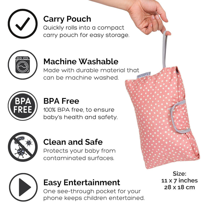 Shopping Cart Cover and High Chair Cover, Pink Dots