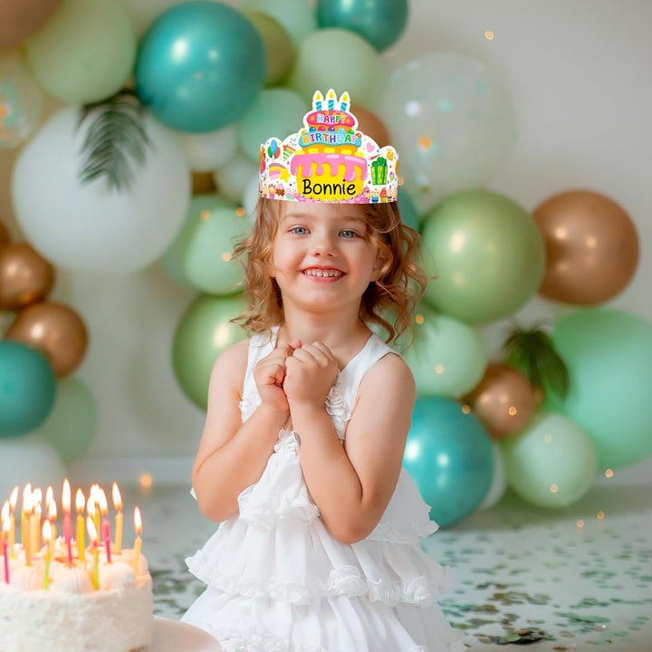 36 Pack Birthday Crowns for Kids Colorful Paper Party Hats Birthday Crown Set for Teachers Students Classroom
