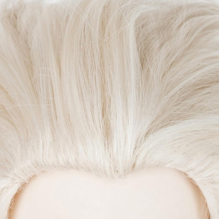 White Blonde Braided Wig for Kids Girls, 19.69'' Long Platinum Blonde Princess Kids Wig + Wig Cap for Halloween Party Costume Cosplay