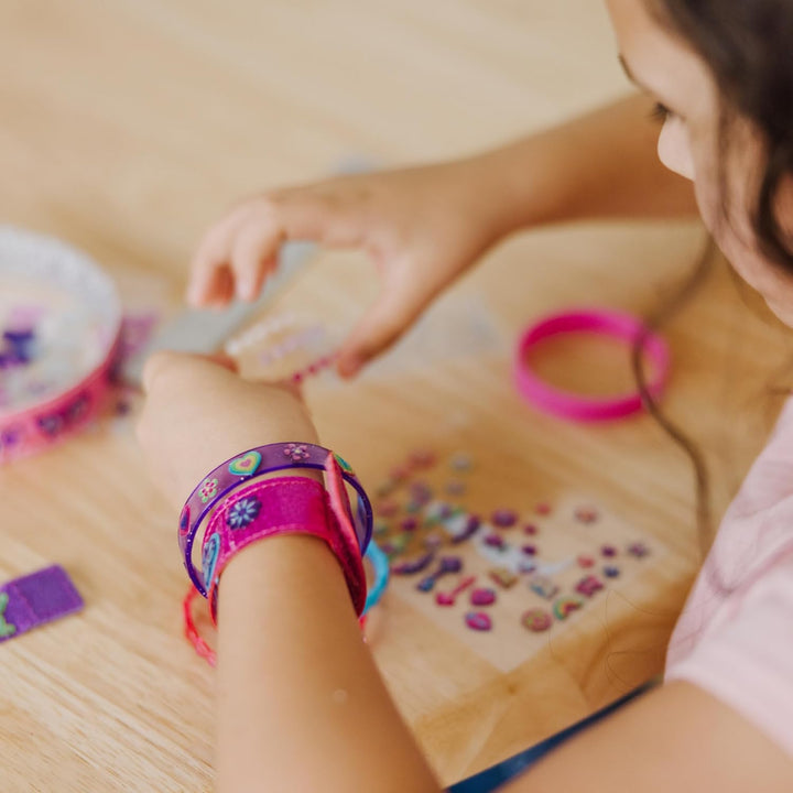 Design-Your-Own Bracelets with 100+ Sparkle Gem and Glitter Stickers