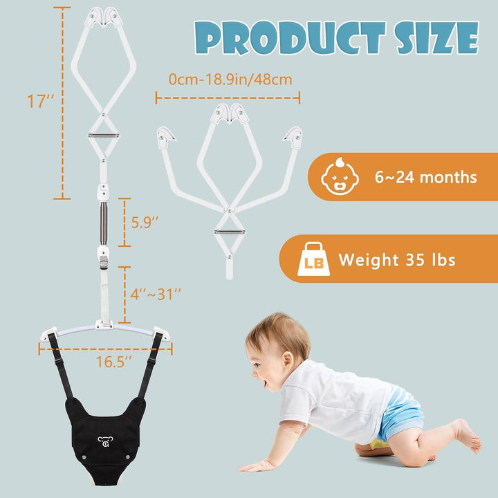 Baby Jumper, Baby Doorway Jumper with Adjustable Strap, Protable Baby Jumpers and Bouncers, Easy to Assemble, Baby Bouncer Jumper with Water Mat
