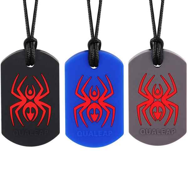 Sensory Chew Necklace for Boys and Girls, 6 Pack Stretch Chewing Necklaces for Kids with Autism ADHD SPD, Oral Motor Aids Baby Chew Toys Reduce Fidgeting for Kids Chewer (6)