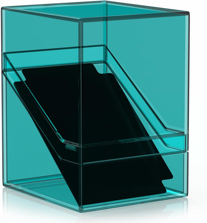 Card Deck Cases, 6 Pack Acrylic Commander Deck Box Holding 100+ Sleeved Cards with 6 Dividers, Clear Card Storage Box Fit for MTG, TCG, Sports Cards