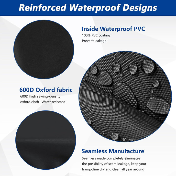 Mini Trampoline Cover 40 Inch Waterproof Fitness Trampoline Cover for Adults - Not Spring Covers (Black)