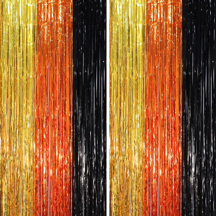 2 Pack Laser Pink Tinsel Foil Fringe Curtains, Mothers Day Pink Decorations, Metallic Tinsel Party Streamers Backdrop for Birthday Bachelorette Graduation Wedding Party Decorations