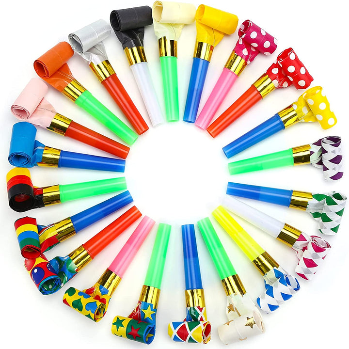 100PCS Party Blowers for Kids, Noisemaker Toys Party Whistles Birtthday Blow Horns for Family Gatherings, Kids Birthday