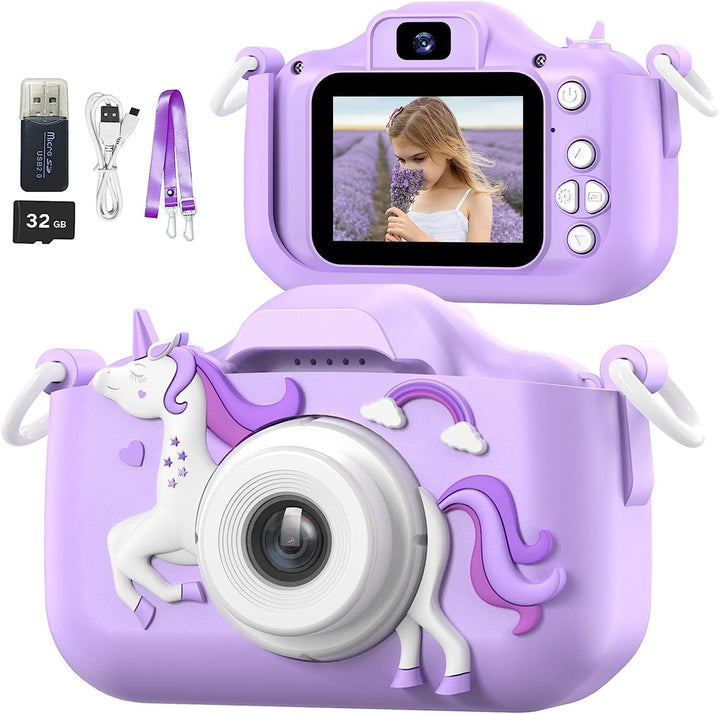 Kids Camera Toys for 3-12 Years Old Boys Girls Children,Portable Child Digital Video Camera with Silicone Cover, Christmas Birthday Gifts for Toddler Age 3 4 5 6 7 8 9 (Camo Pink)