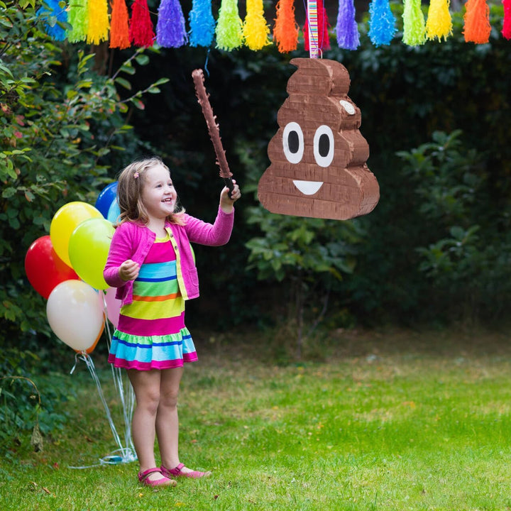Poop Pinata Funny Kids Birthday Fiesta Decorations Party Favors for Birthday Anniversary Celebration Cinco De Mayo Fiesta Supplies