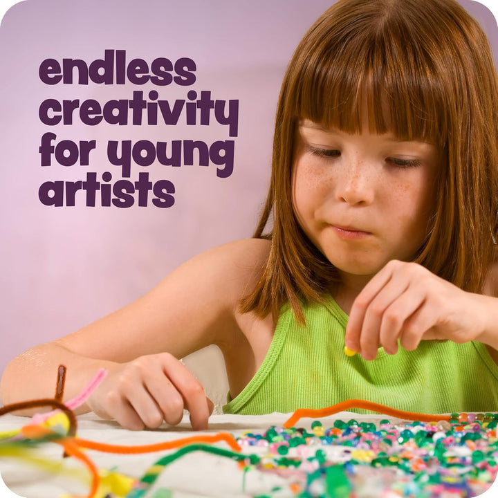 Arts and Crafts Vault - Craft Supplies Kit in a Box for Kids Ages 4 5 6 7 8 9 10 11 & 12 Year Old Girls & Boys - Crafting Set Kits - Gift Ideas for Kid Art Activity Gifts