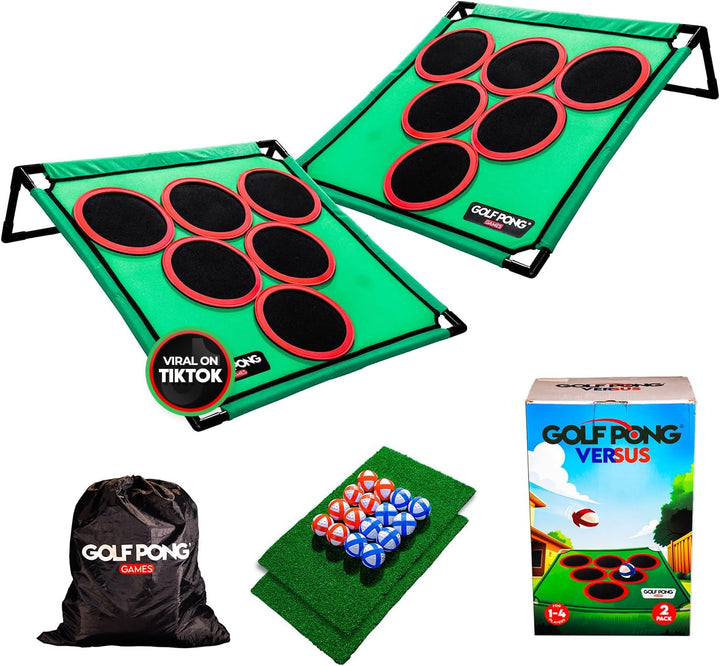 – Backyard Golf Game with 16 Chipping Velcro Balls & Mat, Yard and Outdoor Games for Adults & Family, Indoor Golf Set for Home, Beach or Party, Lawn Games for Adults & Family Outdoor
