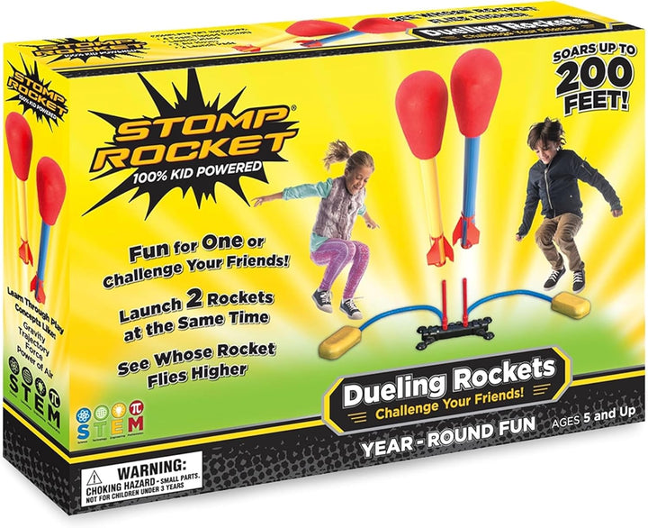Original Dueling Rocket Launcher for Kids, 8 Rockets - Fun Backyard & Outdoor Kids Toys Gifts for Boys & Girls -Toy Foam Blaster Set Soars 200Ft - Multi-Player Launcher Stand
