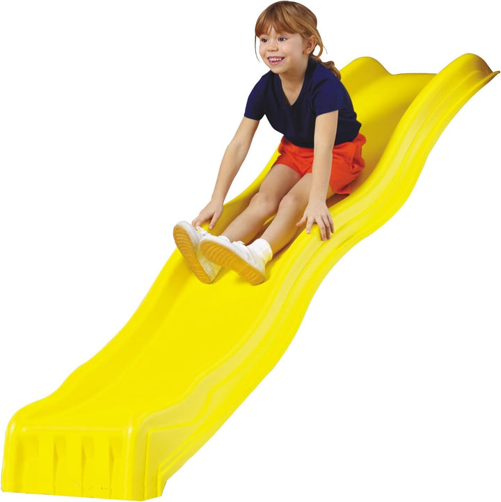 WS 8334 Cool Wave Plastic Slide for 4' Swing Set Decks with Included Safety Handles, Yellow (Amazon Exclusive)