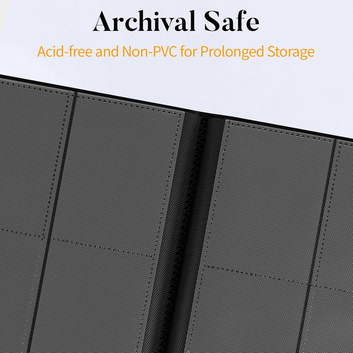 Heavy Duty Card Binder,  9 Pocket Trading Card Binder Holds 360 Cards, Sleek Side-Loading Card Album, Sturdy Card Collection Folder for TCG, MTG, Yugioh, Other Game Cards, Sport Cards, Black