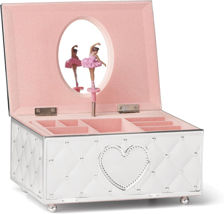 6205231 Childhood Memories Musical Ballerina Jewelry Box, Metallic