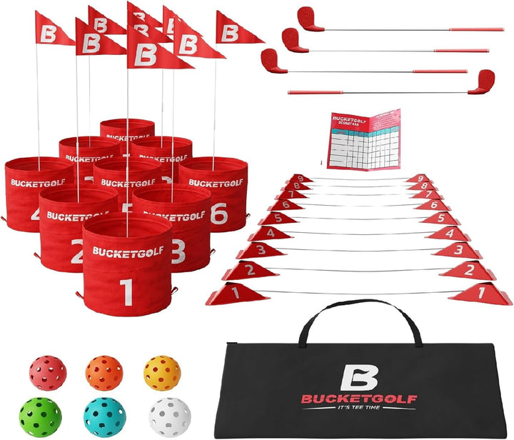 Game Pro the Original Ultimate Backyard Golf Game for Family, Adults and Kids - Portable 9 Hole Golf Course Play Outdoor, Lawn, Park, Beach, Yard