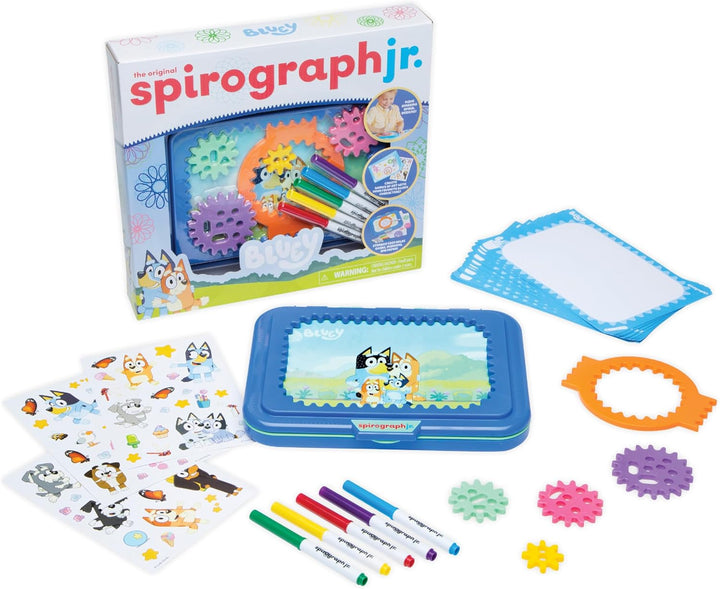 Jr. — Jumbo Sized Gears Classic Retro Toy for Spiral Drawing Art Design Toy Kit for Smaller Hands — for Kids Ages 3 and Up