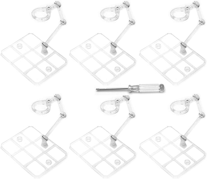 3 Pack Action Figure Stand for 3.75" and 6" Figures - Each Doll Model Support Stand Includes 3 Clamps Sizes,Action Figure Display Holder Base Display Your Action Figures in Style