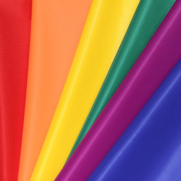 Nylon Ripstop Fabric, 6 Color Set: 60X39 Inch, 40D Waterproof, Lightweight, Windproof, Bulk Fabric for Kite, Tent, Flag, Bag, Tarp Cover, Outdoor DIY Project