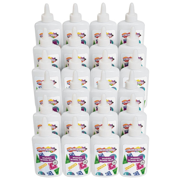 White School Glue, 24 Bottles, Each 4Oz Each Set Individually Packaged, Personalize & Decorate for Gifts, Arts & Craft Craft for Children, Kids Crafts