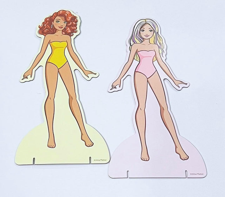 Jumbo Paper Dolls with 2 Paper Dolls with Dolls Stands, 4 Sheets & 2 Sticker Sheet Dress up Dolls over & over Again