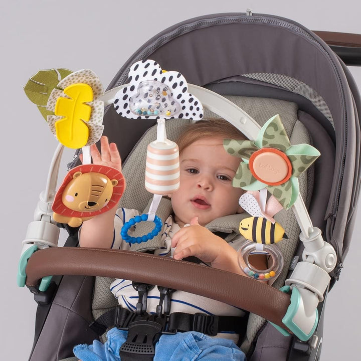 Savannah Adventures Arch | Activity Arch with Fascinating Toys, Stimulates Baby’S Senses & Motor Skills Development | Newborn & Baby Toys 3-6 Months | Use on Strollers, Bassinets, Crib