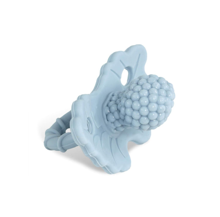 Razberry Silicone Teether Pacifier – Teething Relief for Infants, Food-Grade, Bpa-Free, Hands-Free Design, Natural Berrybumps Fruit Texture for Sensory Development, Freezable – Red