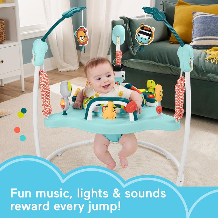 Baby Bouncer Colorful Corners Jumperoo Activity Center with Music Lights Sounds & Developmental Toys