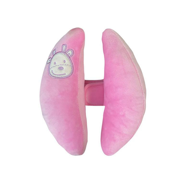 Blue Baby Travel Pillow for Car Seat, Stroller- Adjustable Infant Head Neck Support Pillow, Soft Banana Baby Travel Head Supported for Gift