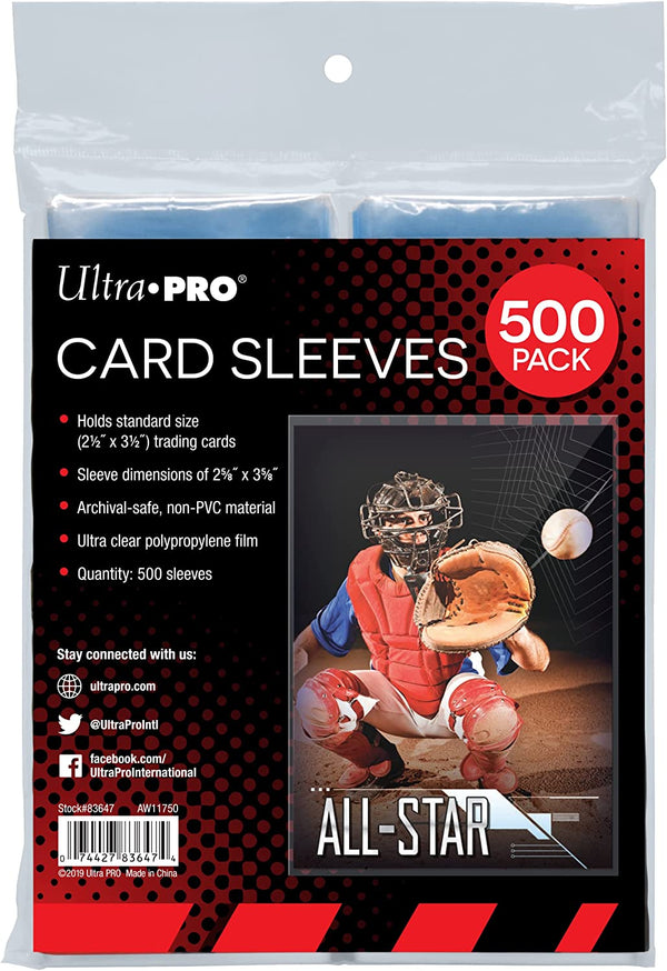 - Penny Sleeves® Clear Card Sleeves for Standard Size Trading Cards Measuring 2.5" X 3.5" (500 Count Pack)