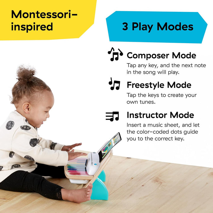 and Hape Magic Touch Wooden Toy Piano, Montessori Musical Learning Toy for Babies and Toddlers 6Mo+