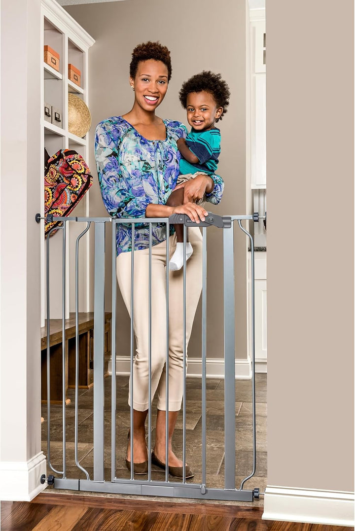 Easy Step 38.5-Inch Extra Wide Walk Thru Baby Gate, White Original Version
