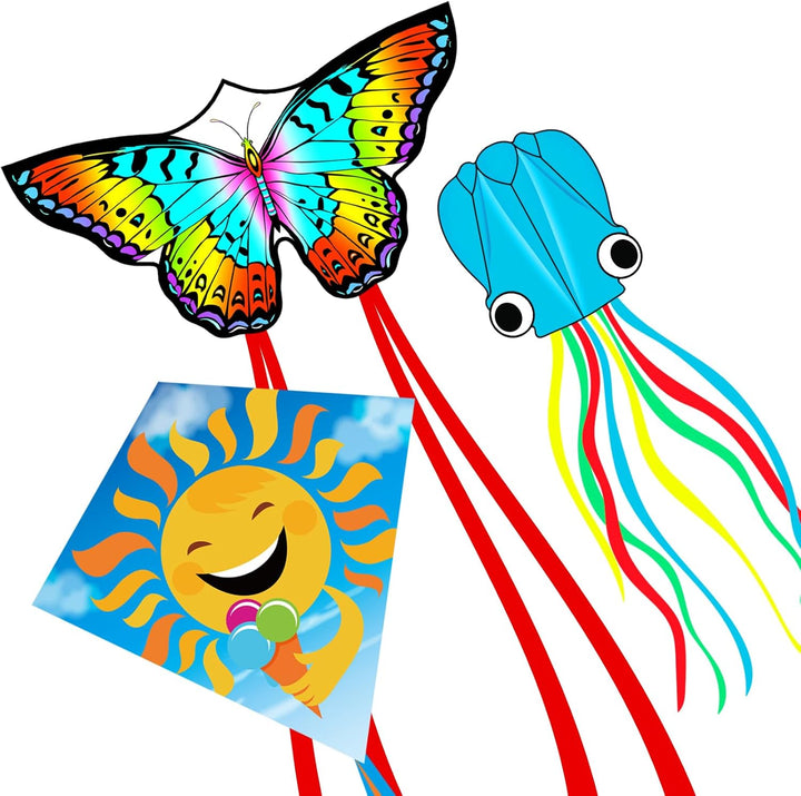 Large Octopus Kites for Kids & Adults,Big Kite for Beginners, Kites for Kids Ages 4-8,Outdoors Activities with Line and Handle