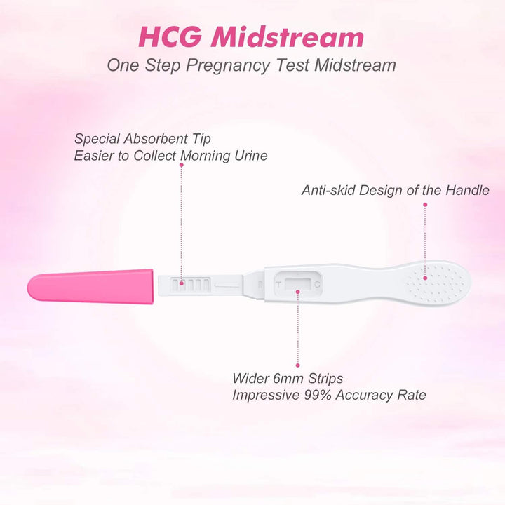 Midstream Pregnancy Test - Home Pregnancy Test – Early Detection Test, Incredibly Accurate – Super Fast Results – HCG Testing Kit - 6 Pack