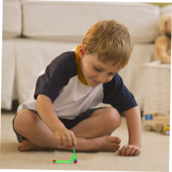 4Pcs Mini Scooters Set Educational Tiny Scooters for Boys and Girls Portable Fingertip Toys for Room Decoration and Playtime Fun