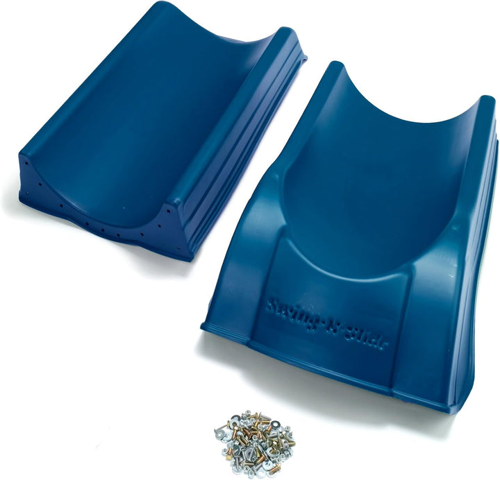 NE 4701 Summit Slide 2Piece Plastic Scoop Slide for 4' Decks, Blue